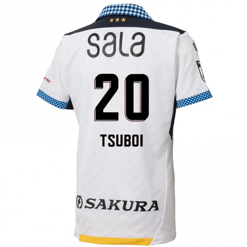 Niño Fútbol Camiseta Yuya Tsuboi #20 Blanco Negro 2ª Equipación 2024/25 Argentina