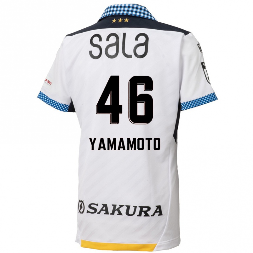 Niño Fútbol Camiseta Shota Yamamoto #46 Blanco Negro 2ª Equipación 2024/25 Argentina