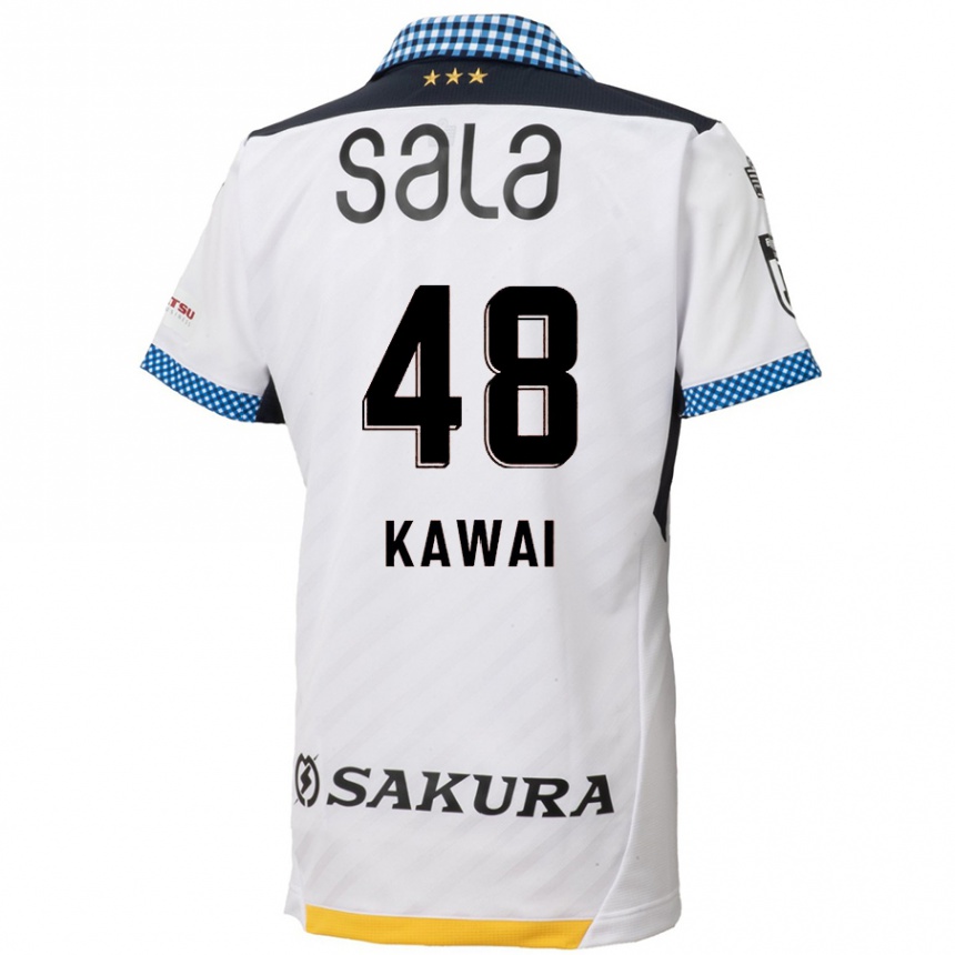 Niño Fútbol Camiseta Tokumo Kawai #48 Blanco Negro 2ª Equipación 2024/25 Argentina