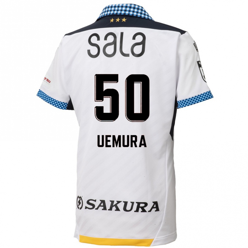 Niño Fútbol Camiseta Hiroto Uemura #50 Blanco Negro 2ª Equipación 2024/25 Argentina