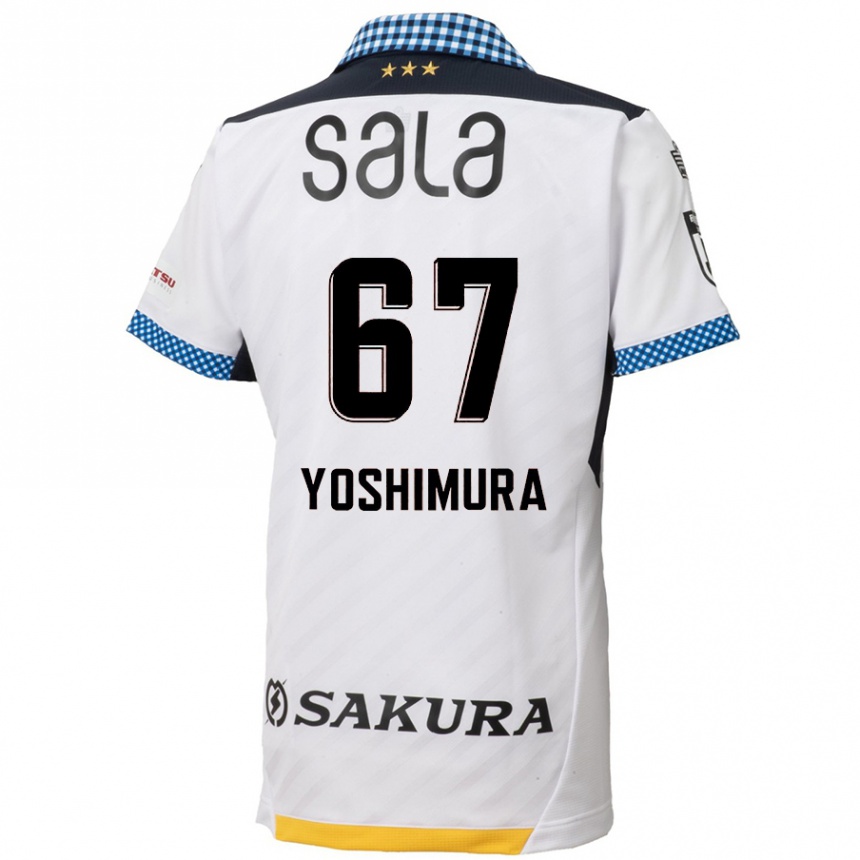 Niño Fútbol Camiseta Ryusei Yoshimura #67 Blanco Negro 2ª Equipación 2024/25 Argentina