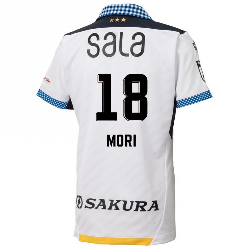 Niño Fútbol Camiseta Rikinosuke Mori #18 Blanco Negro 2ª Equipación 2024/25 Argentina