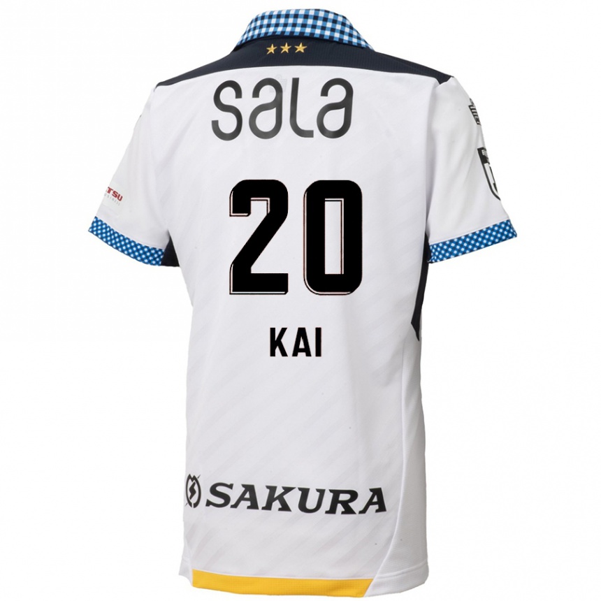 Niño Fútbol Camiseta Yua Kai #20 Blanco Negro 2ª Equipación 2024/25 Argentina