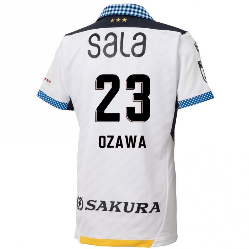 Niño Fútbol Camiseta Yugo Ozawa #23 Blanco Negro 2ª Equipación 2024/25 Argentina