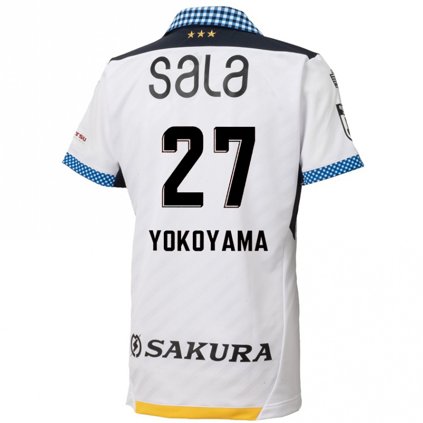 Niño Fútbol Camiseta Kota Yokoyama #27 Blanco Negro 2ª Equipación 2024/25 Argentina