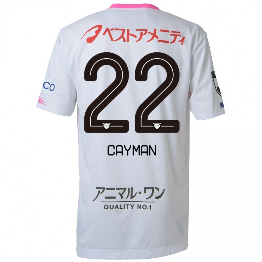 Niño Fútbol Camiseta Cayman Togashi #22 Blanco Azul Rosa 2ª Equipación 2024/25 Argentina