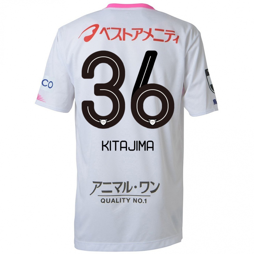 Niño Fútbol Camiseta Fumiya Kitajima #36 Blanco Azul Rosa 2ª Equipación 2024/25 Argentina