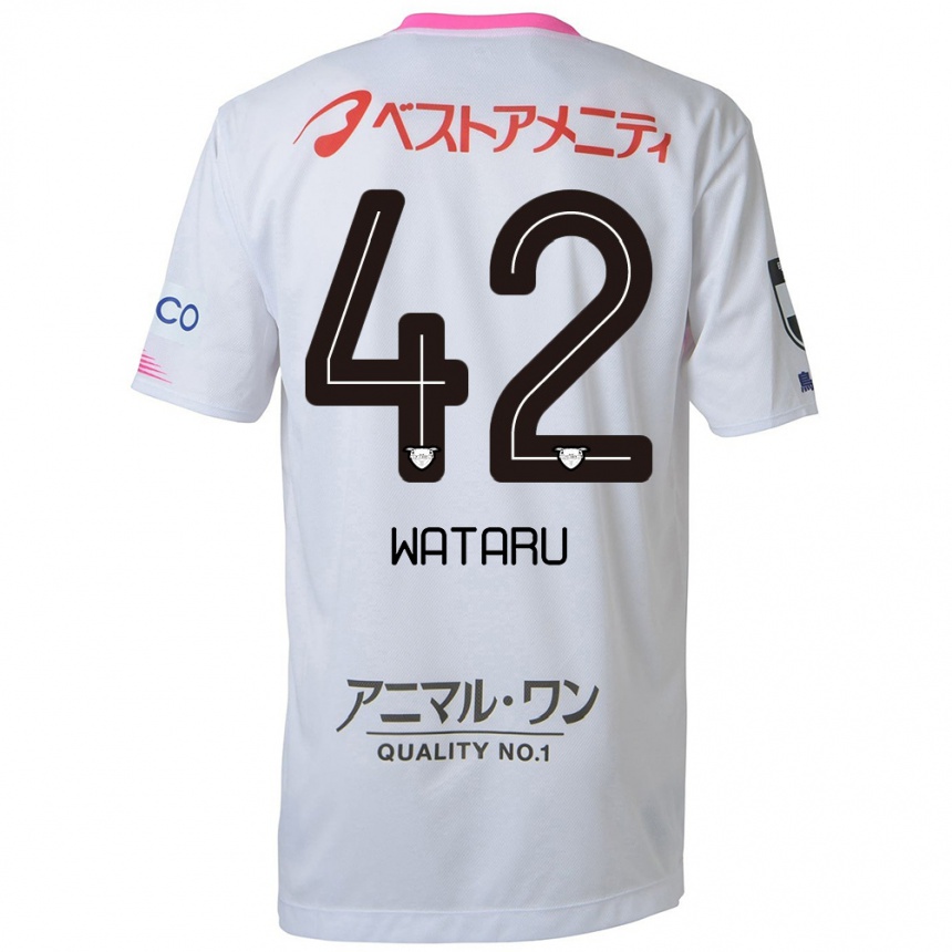 Niño Fútbol Camiseta Wataru Harada #42 Blanco Azul Rosa 2ª Equipación 2024/25 Argentina