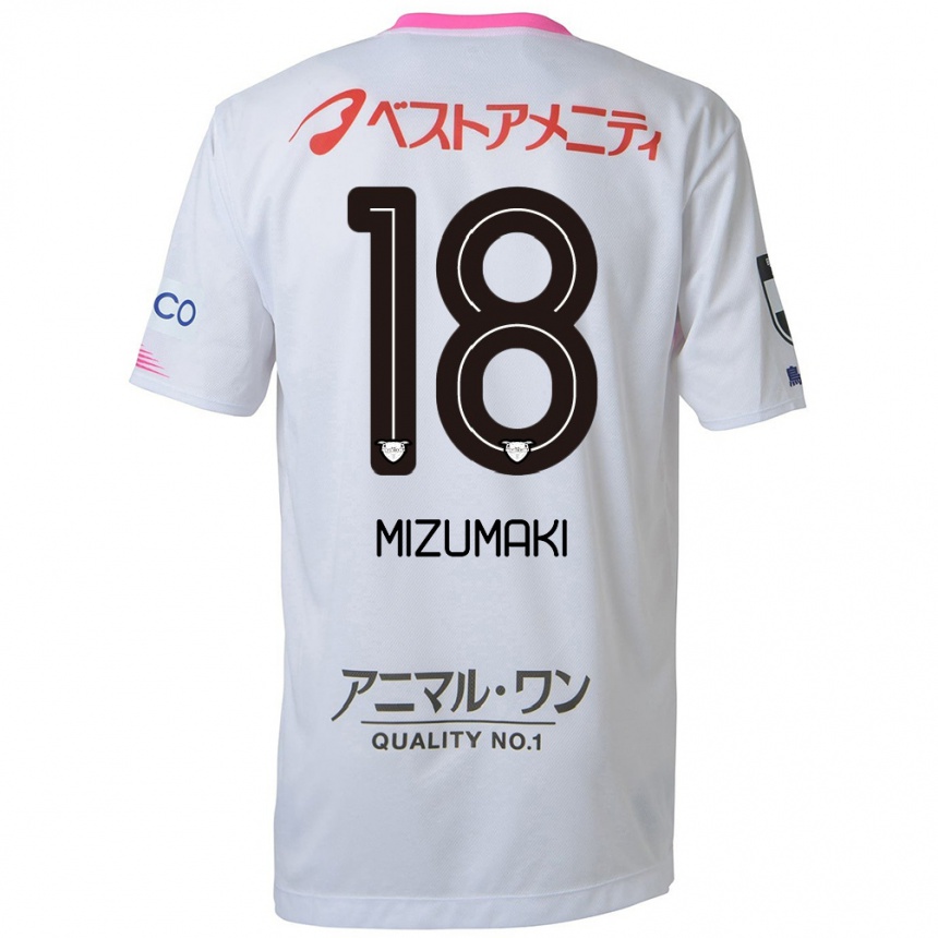 Niño Fútbol Camiseta Tokito Mizumaki #18 Blanco Azul Rosa 2ª Equipación 2024/25 Argentina