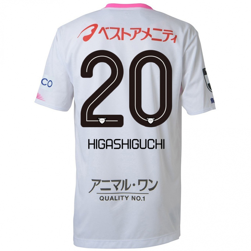 Niño Fútbol Camiseta Aitaro Higashiguchi #20 Blanco Azul Rosa 2ª Equipación 2024/25 Argentina