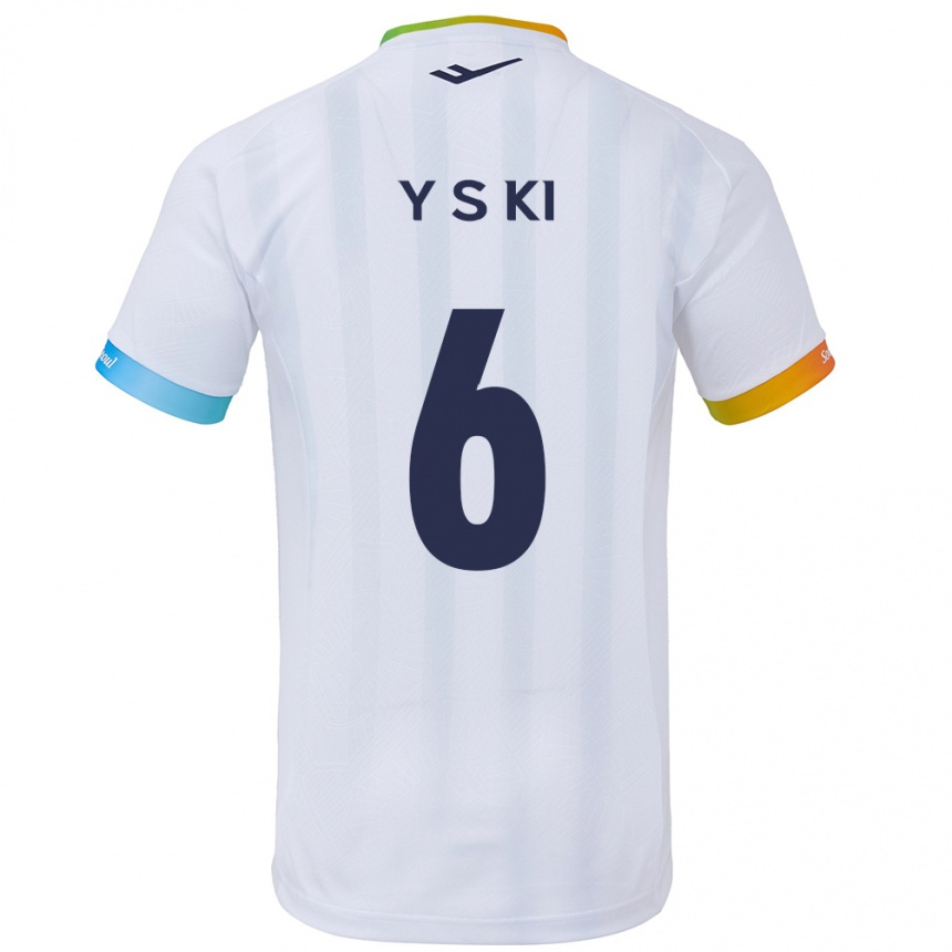 Niño Fútbol Camiseta Sung-Yueng Ki #6 Blanco Azul 2ª Equipación 2024/25 Argentina