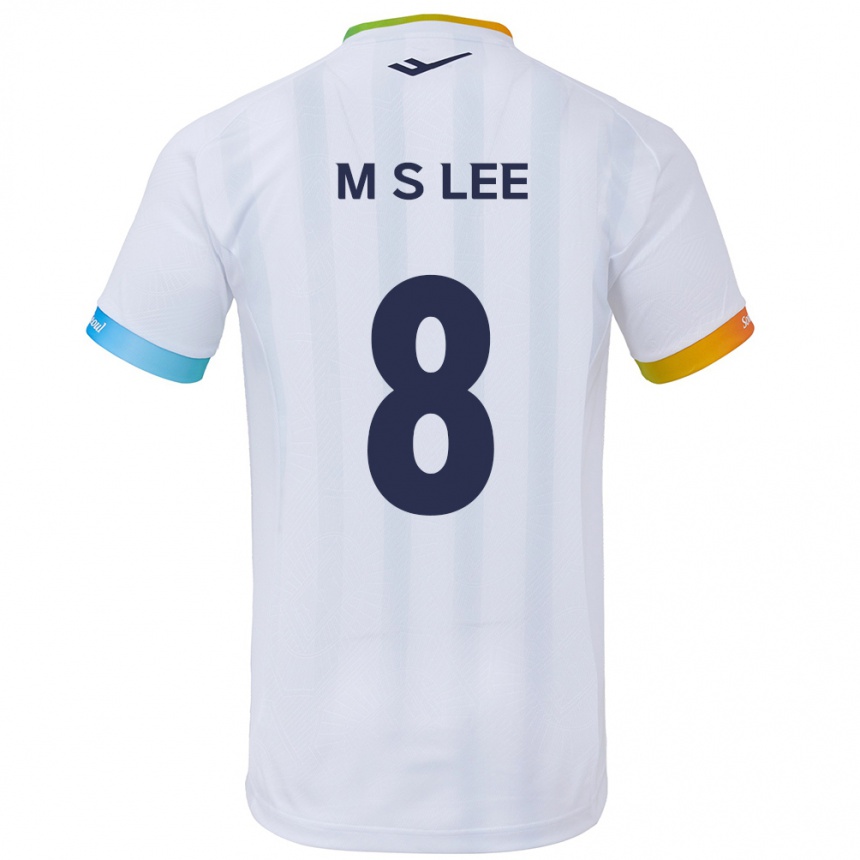 Niño Fútbol Camiseta Seung-Mo Lee #8 Blanco Azul 2ª Equipación 2024/25 Argentina