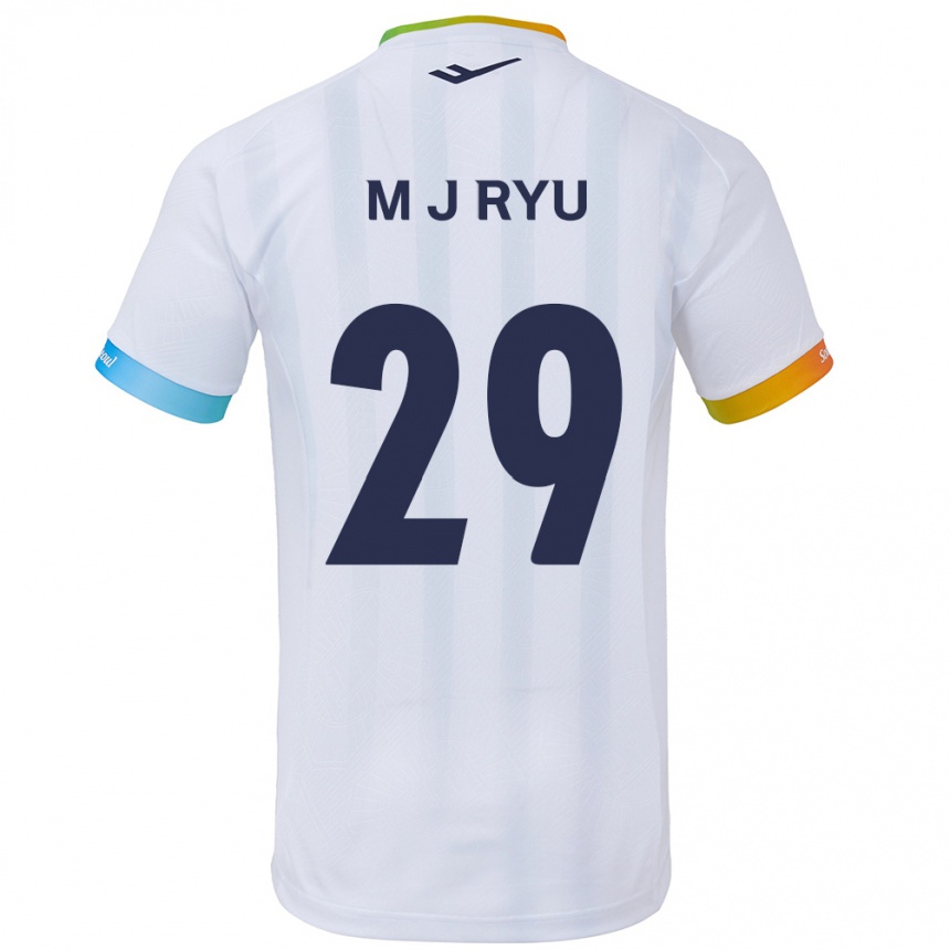 Niño Fútbol Camiseta Jae-Moon Ryu #29 Blanco Azul 2ª Equipación 2024/25 Argentina