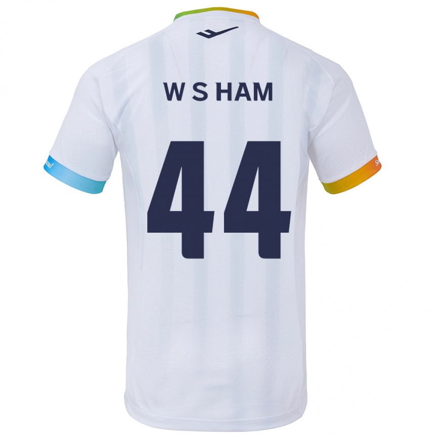 Niño Fútbol Camiseta Sun-Woo Ham #44 Blanco Azul 2ª Equipación 2024/25 Argentina