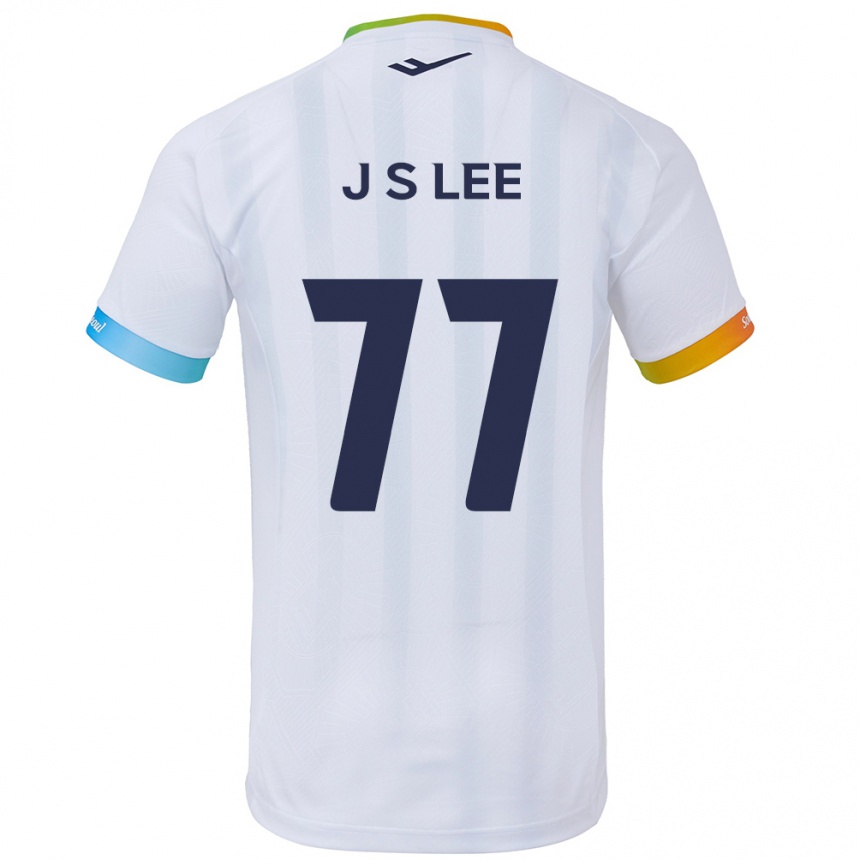 Niño Fútbol Camiseta Seung-Joon Lee #77 Blanco Azul 2ª Equipación 2024/25 Argentina