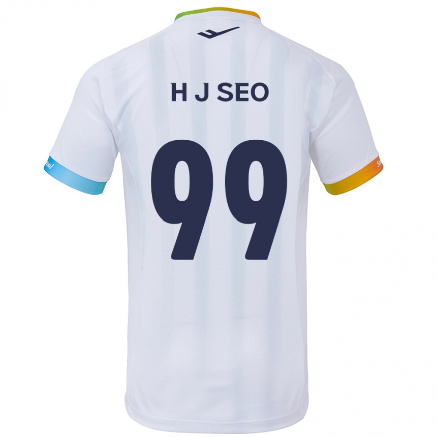 Niño Fútbol Camiseta Ju-Hwan Seo #99 Blanco Azul 2ª Equipación 2024/25 Argentina