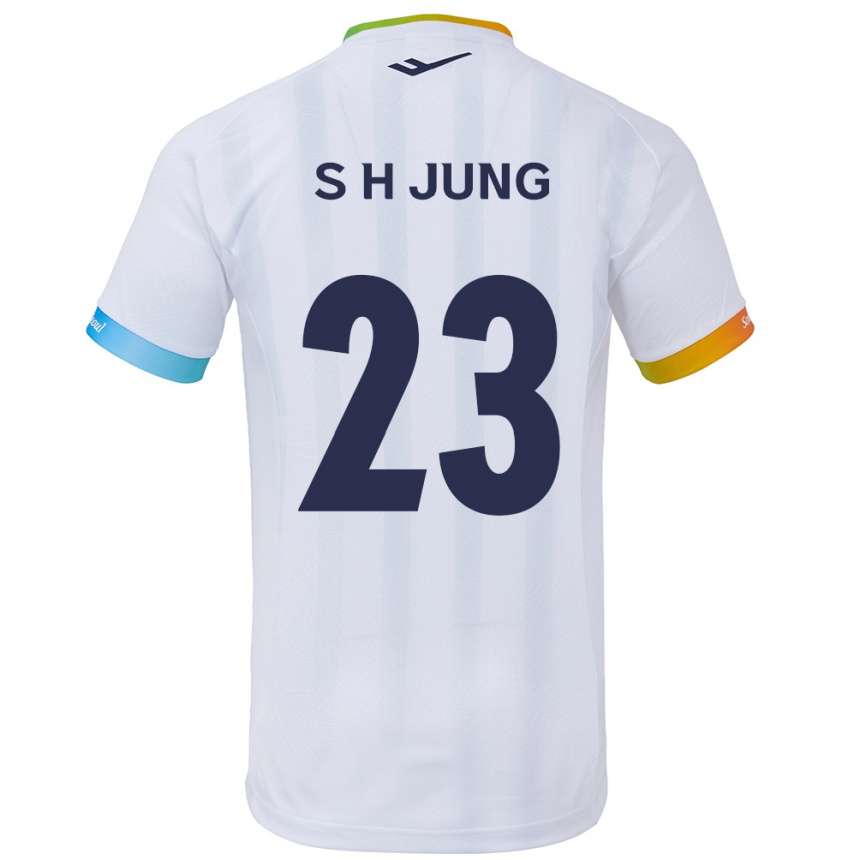 Niño Fútbol Camiseta Hyeon-Soo Jung #23 Blanco Azul 2ª Equipación 2024/25 Argentina