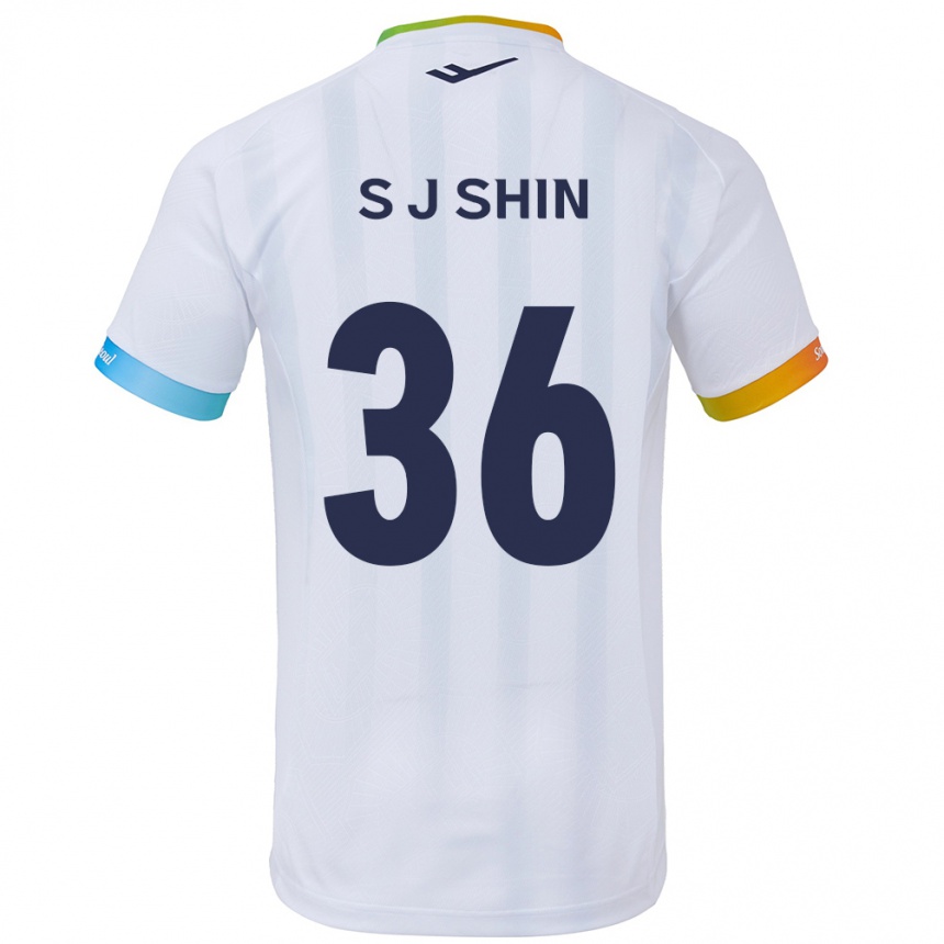 Niño Fútbol Camiseta Ji-Seop Shin #36 Blanco Azul 2ª Equipación 2024/25 Argentina