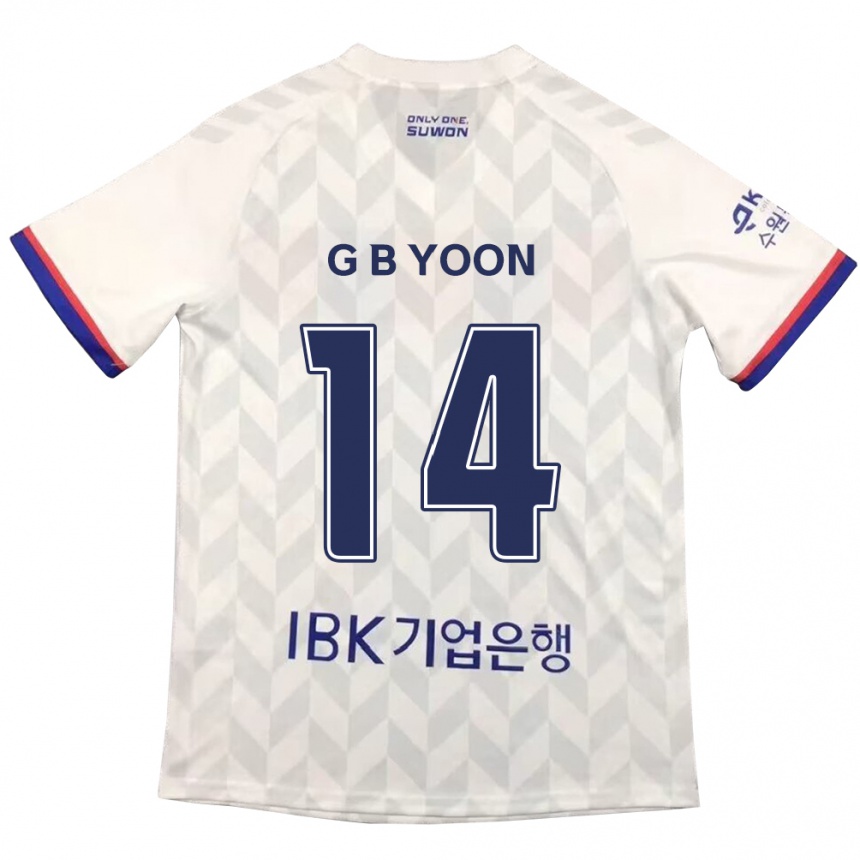 Niño Fútbol Camiseta Bit-Garam Yoon #14 Blanco Azul 2ª Equipación 2024/25 Argentina