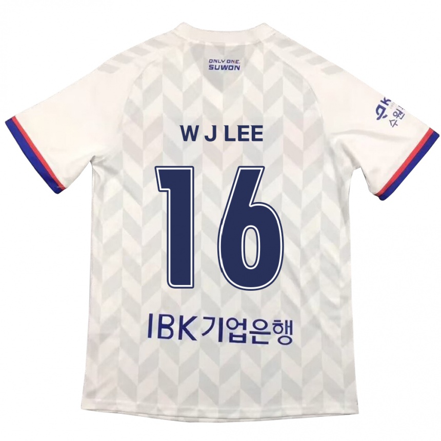 Niño Fútbol Camiseta Jae-Won Lee #16 Blanco Azul 2ª Equipación 2024/25 Argentina