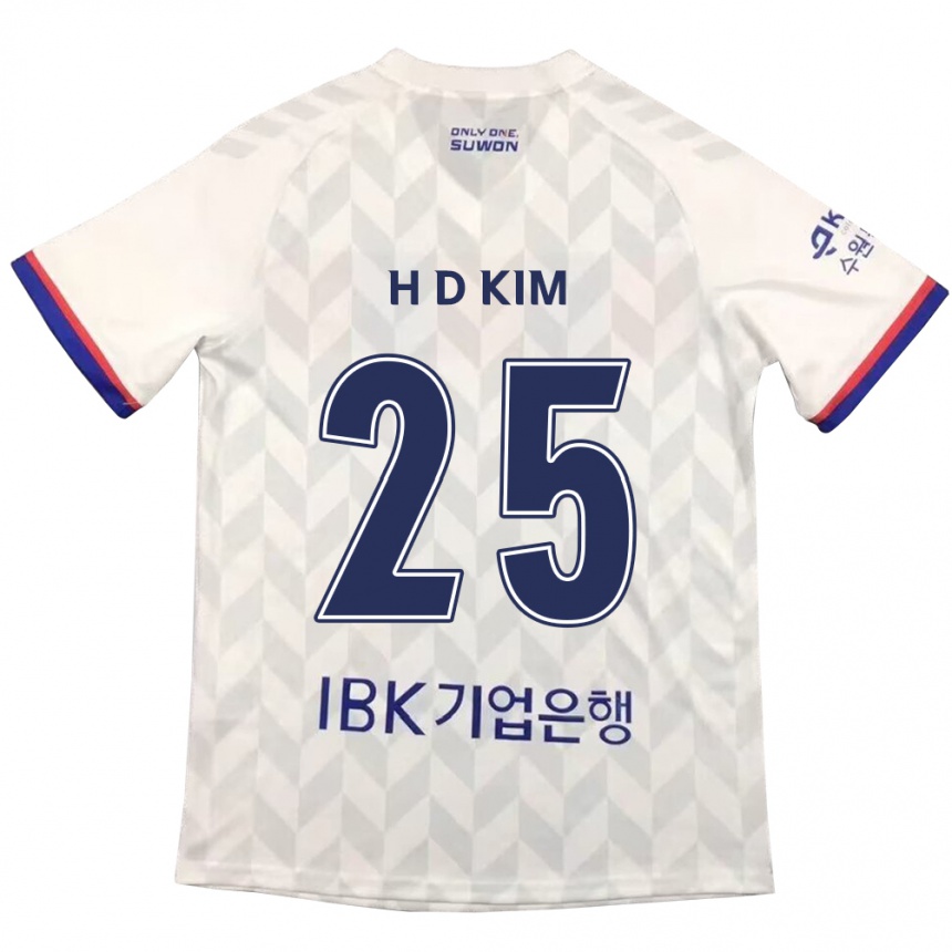 Niño Fútbol Camiseta Dae-Hyun Kim #25 Blanco Azul 2ª Equipación 2024/25 Argentina