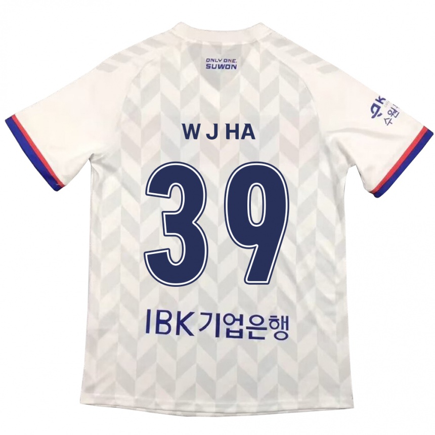 Niño Fútbol Camiseta Jung-Woo Ha #39 Blanco Azul 2ª Equipación 2024/25 Argentina