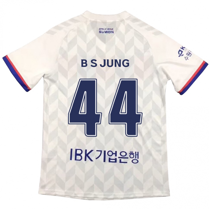 Niño Fútbol Camiseta Seung-Bae Jung #44 Blanco Azul 2ª Equipación 2024/25 Argentina