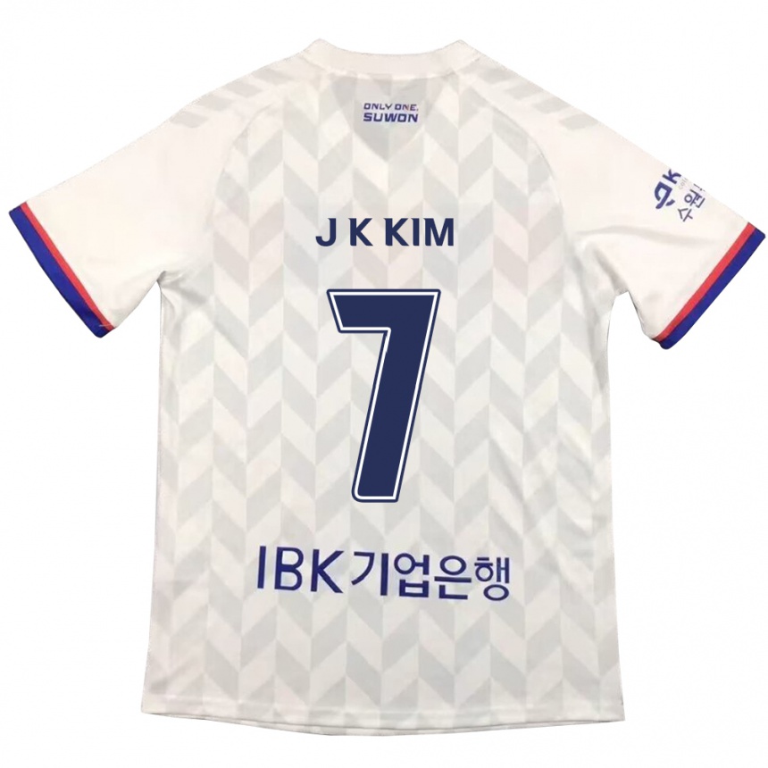 Niño Fútbol Camiseta Ki-Jun Kim #7 Blanco Azul 2ª Equipación 2024/25 Argentina