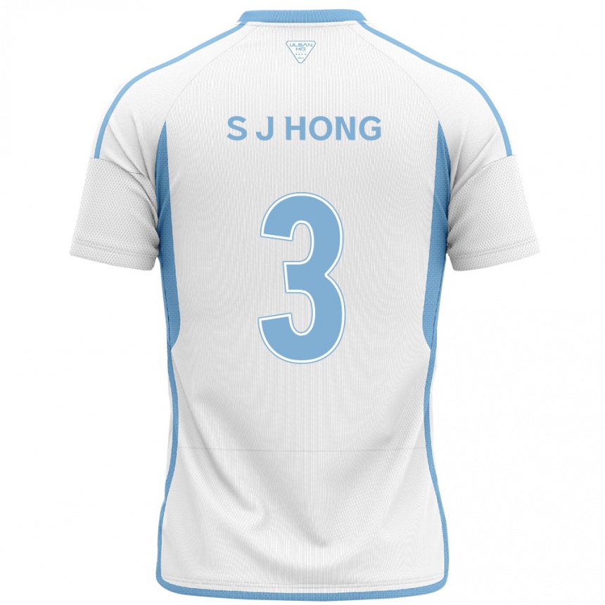 Niño Fútbol Camiseta Jae-Seok Hong #3 Blanco Azul 2ª Equipación 2024/25 Argentina