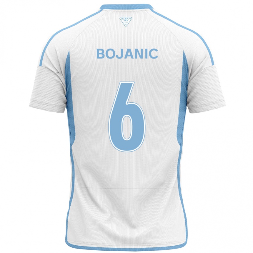 Niño Fútbol Camiseta Darijan Bojanic #6 Blanco Azul 2ª Equipación 2024/25 Argentina