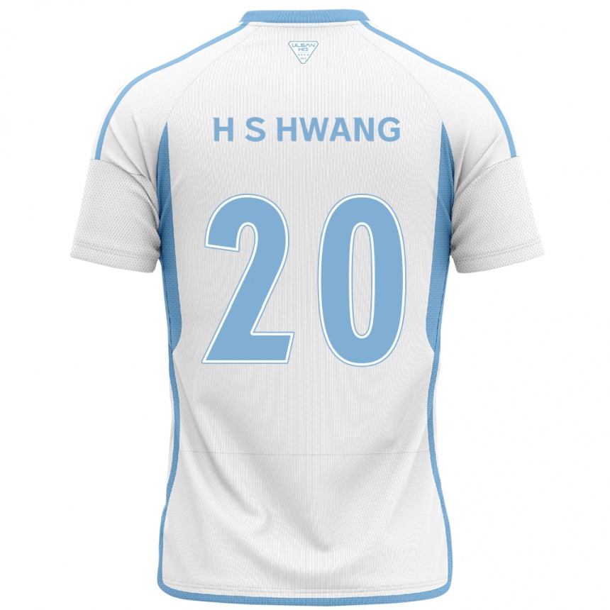 Niño Fútbol Camiseta Seok-Ho Hwang #20 Blanco Azul 2ª Equipación 2024/25 Argentina