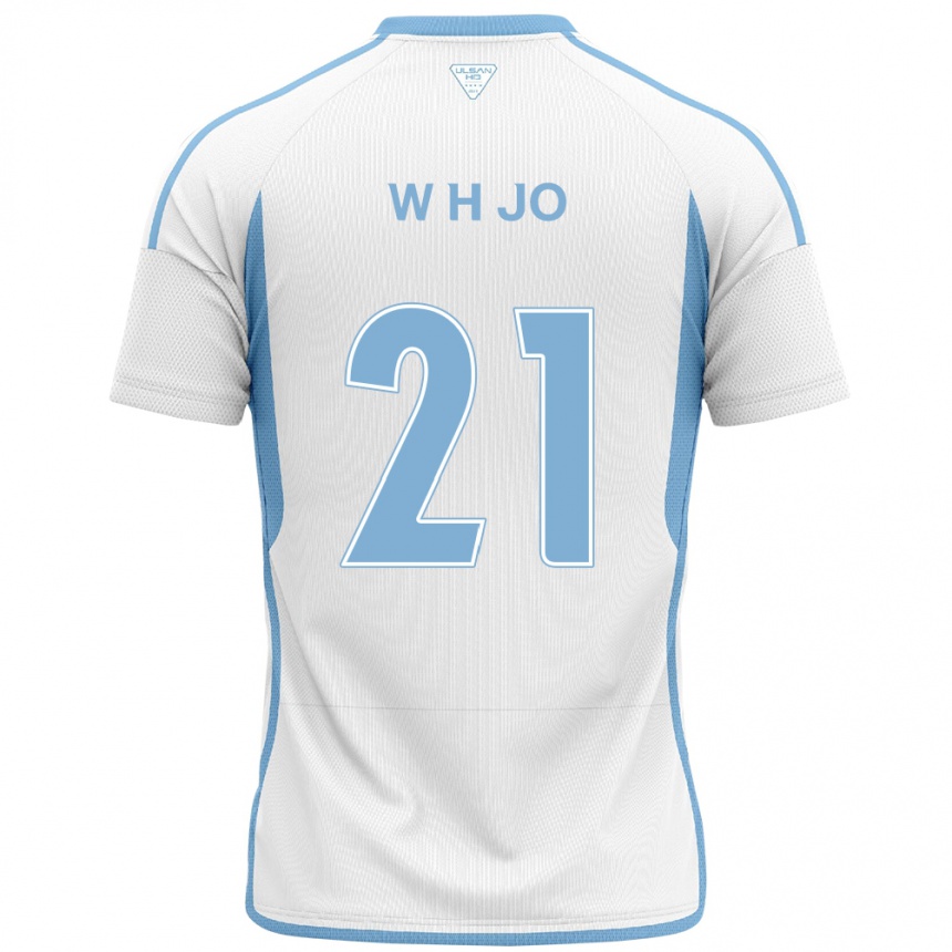 Niño Fútbol Camiseta Hyeon-Woo Jo #21 Blanco Azul 2ª Equipación 2024/25 Argentina