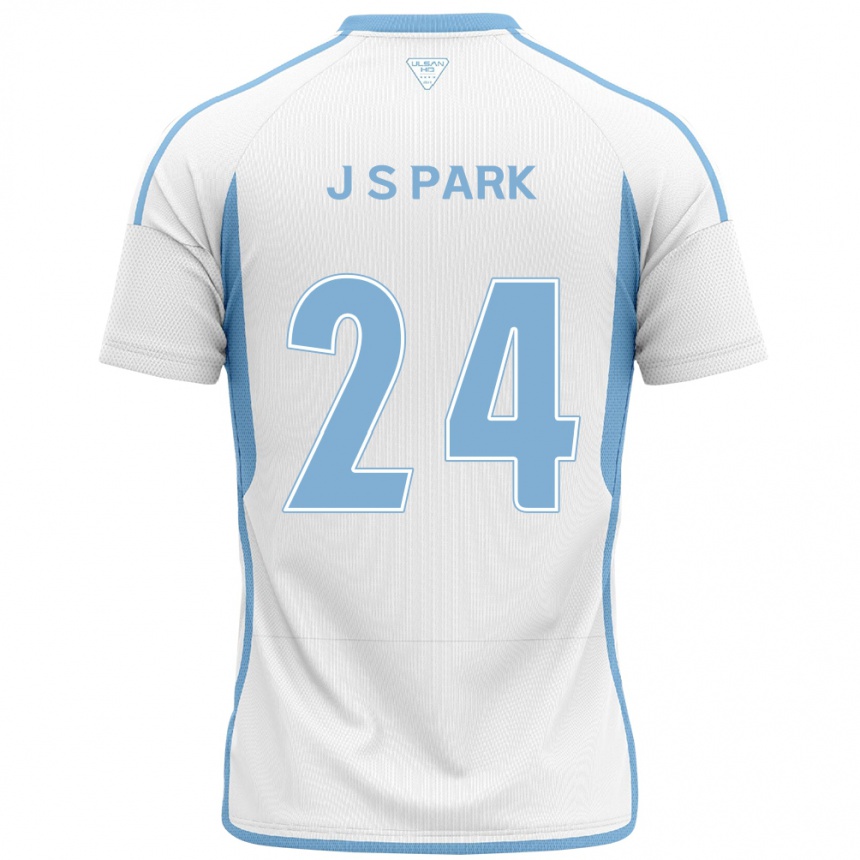 Niño Fútbol Camiseta Sang-Jun Park #24 Blanco Azul 2ª Equipación 2024/25 Argentina