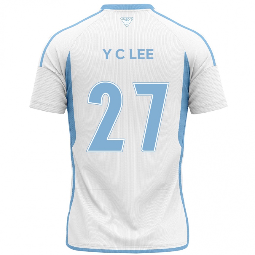 Niño Fútbol Camiseta Chung-Yong Lee #27 Blanco Azul 2ª Equipación 2024/25 Argentina