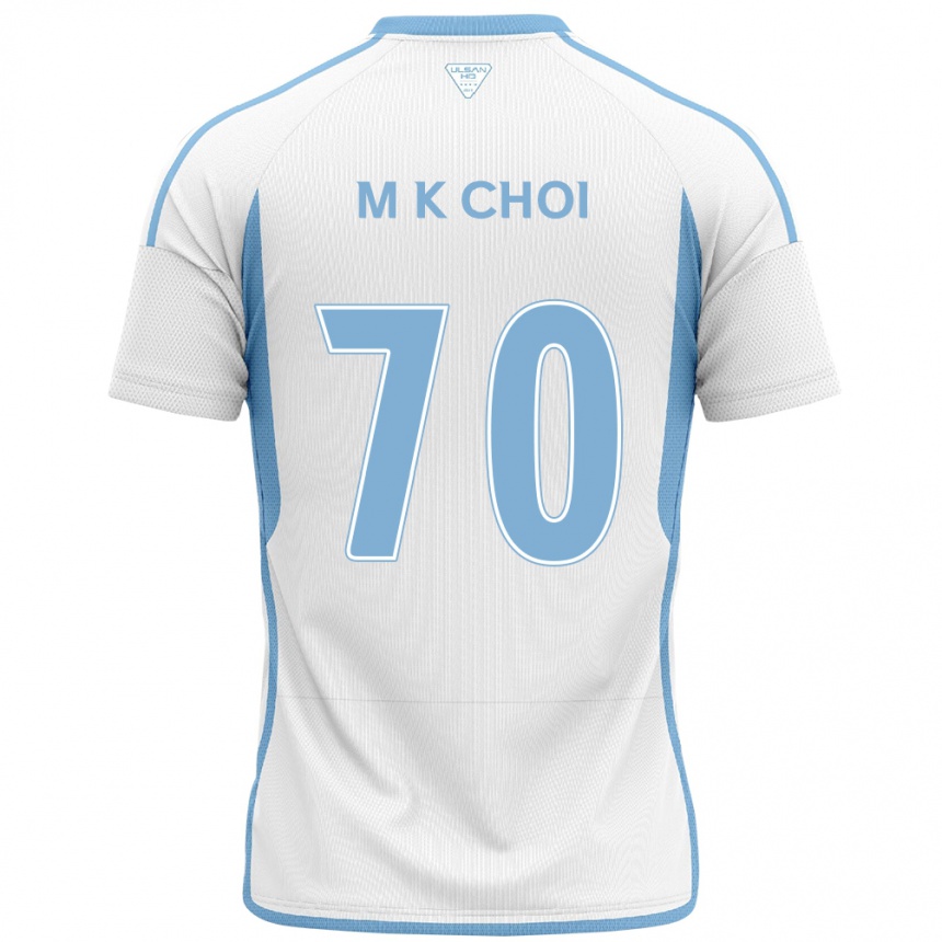 Niño Fútbol Camiseta Kang-Min Choi #70 Blanco Azul 2ª Equipación 2024/25 Argentina