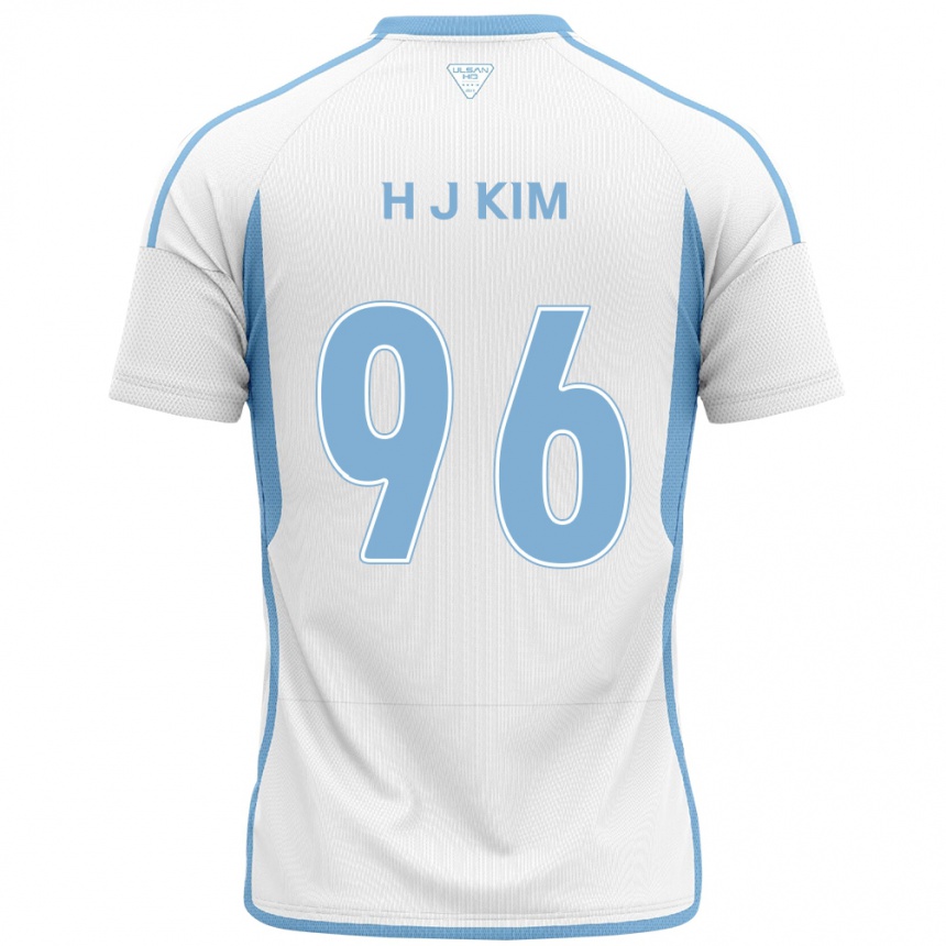 Niño Fútbol Camiseta Ji-Hyun Kim #96 Blanco Azul 2ª Equipación 2024/25 Argentina