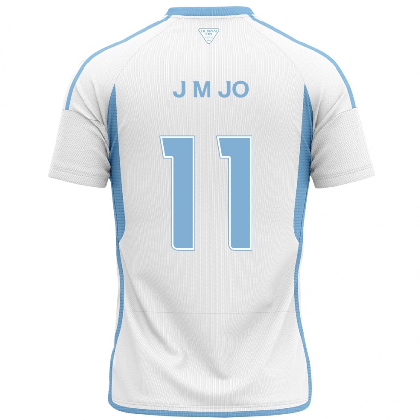 Niño Fútbol Camiseta Min-Jae Jo #11 Blanco Azul 2ª Equipación 2024/25 Argentina