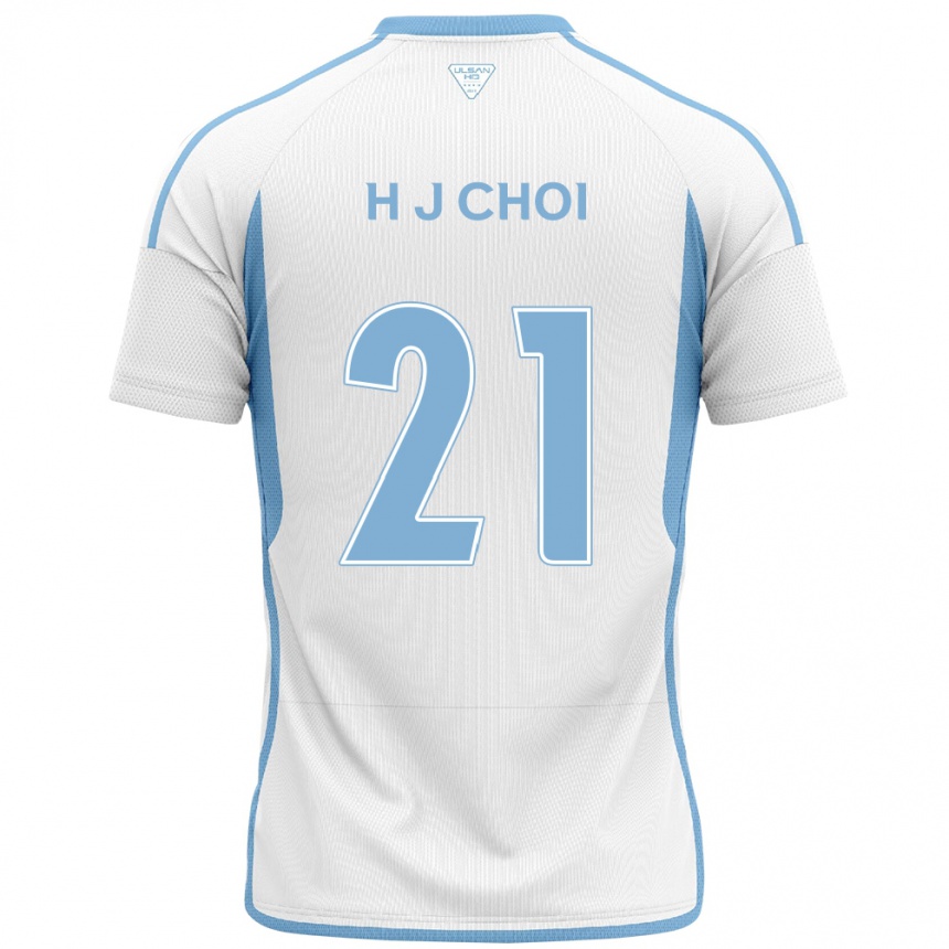 Niño Fútbol Camiseta Ju-Ho Choi #21 Blanco Azul 2ª Equipación 2024/25 Argentina