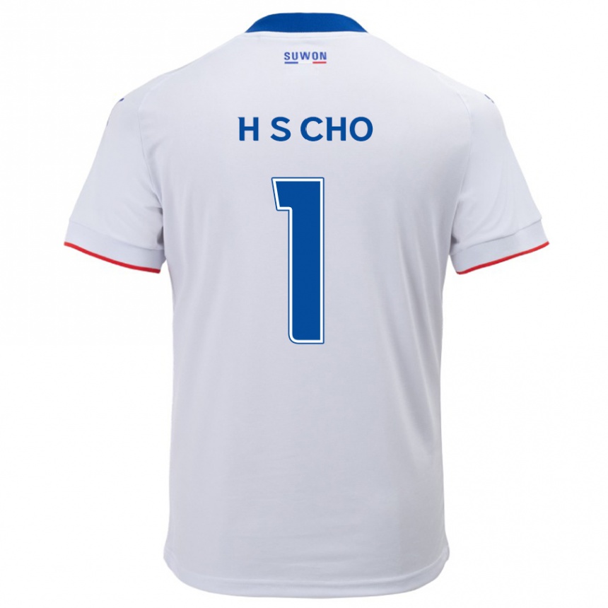 Niño Fútbol Camiseta Sung-Hoon Cho #1 Blanco Azul 2ª Equipación 2024/25 Argentina