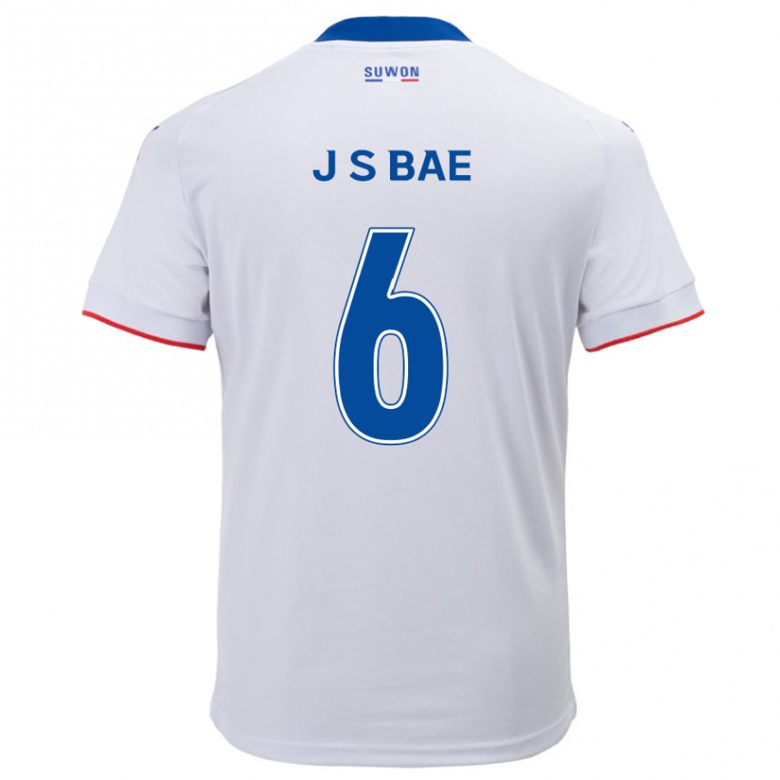 Niño Fútbol Camiseta Seo-Joon Bae #6 Blanco Azul 2ª Equipación 2024/25 Argentina