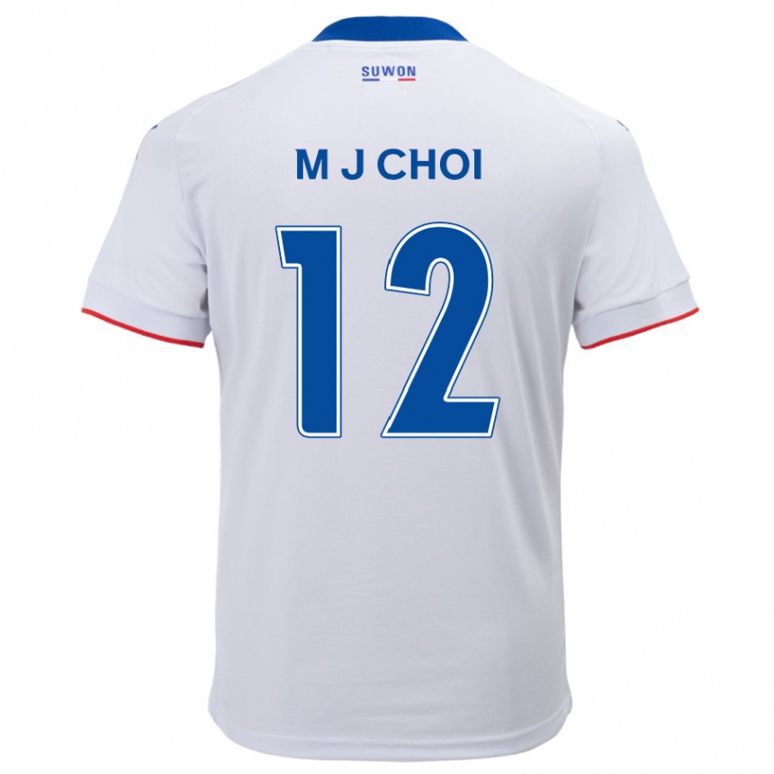 Niño Fútbol Camiseta Ji-Moog Choi #12 Blanco Azul 2ª Equipación 2024/25 Argentina