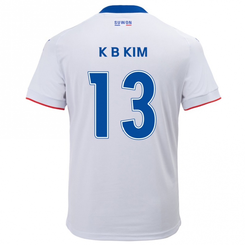 Niño Fútbol Camiseta Bo-Kyung Kim #13 Blanco Azul 2ª Equipación 2024/25 Argentina