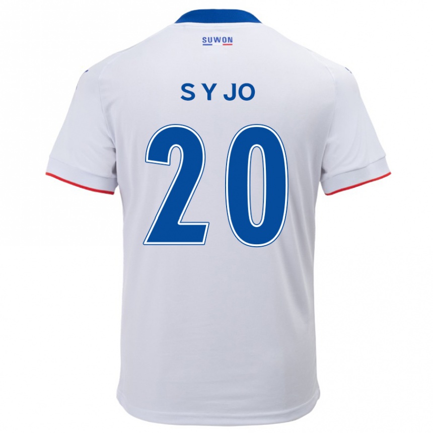 Niño Fútbol Camiseta Yun-Seong Jo #20 Blanco Azul 2ª Equipación 2024/25 Argentina