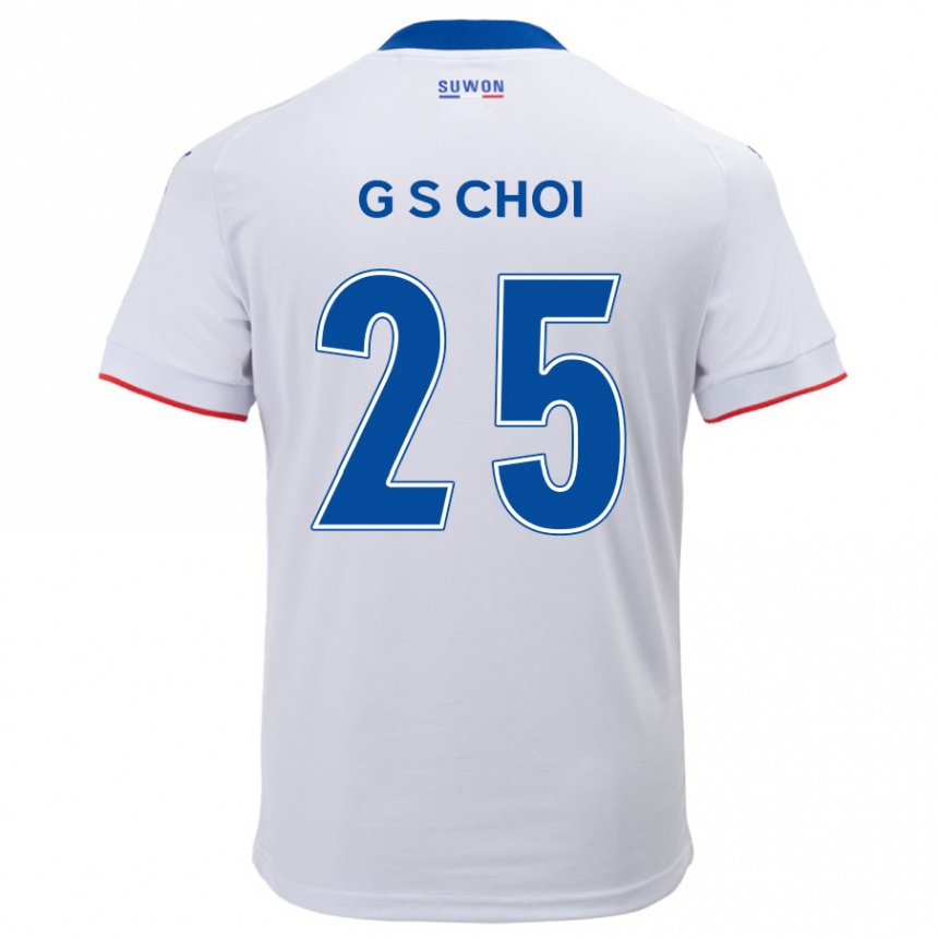 Niño Fútbol Camiseta Sung-Geun Choi #25 Blanco Azul 2ª Equipación 2024/25 Argentina