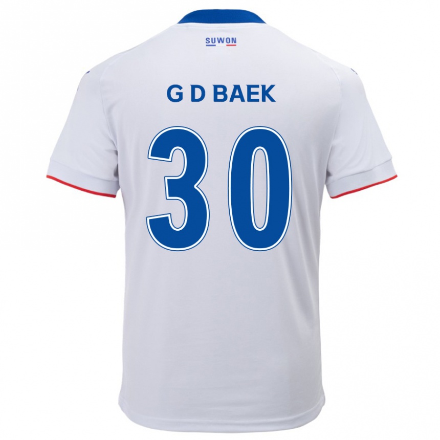 Niño Fútbol Camiseta Dong-Gyu Baek #30 Blanco Azul 2ª Equipación 2024/25 Argentina