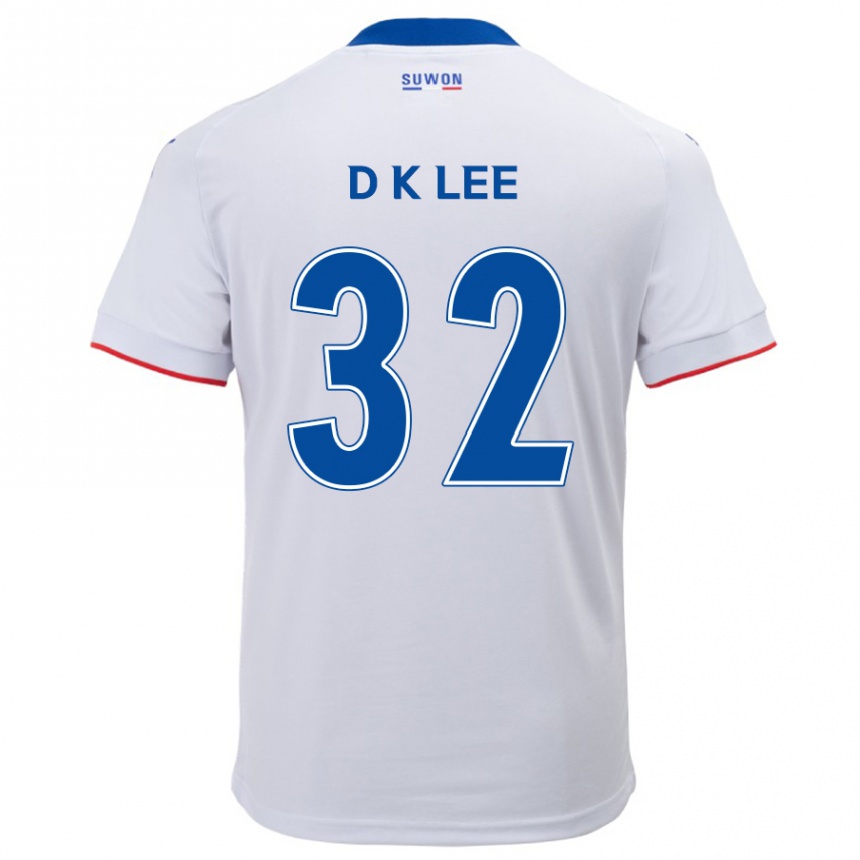 Niño Fútbol Camiseta Kyu-Dong Lee #32 Blanco Azul 2ª Equipación 2024/25 Argentina