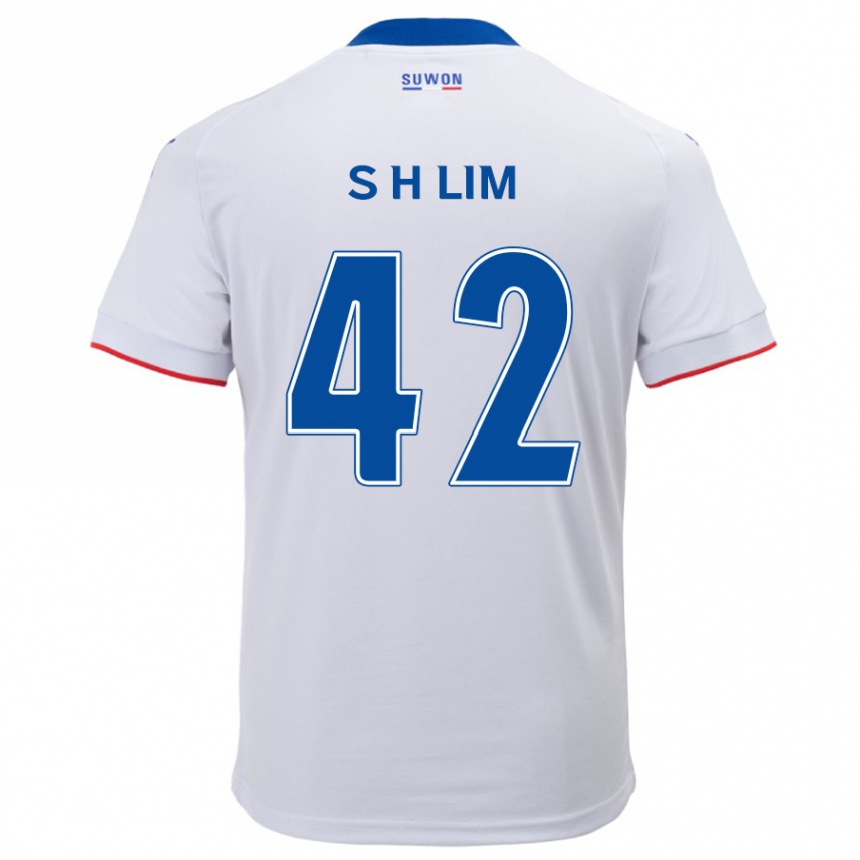 Niño Fútbol Camiseta Hyun-Sub Lim #42 Blanco Azul 2ª Equipación 2024/25 Argentina