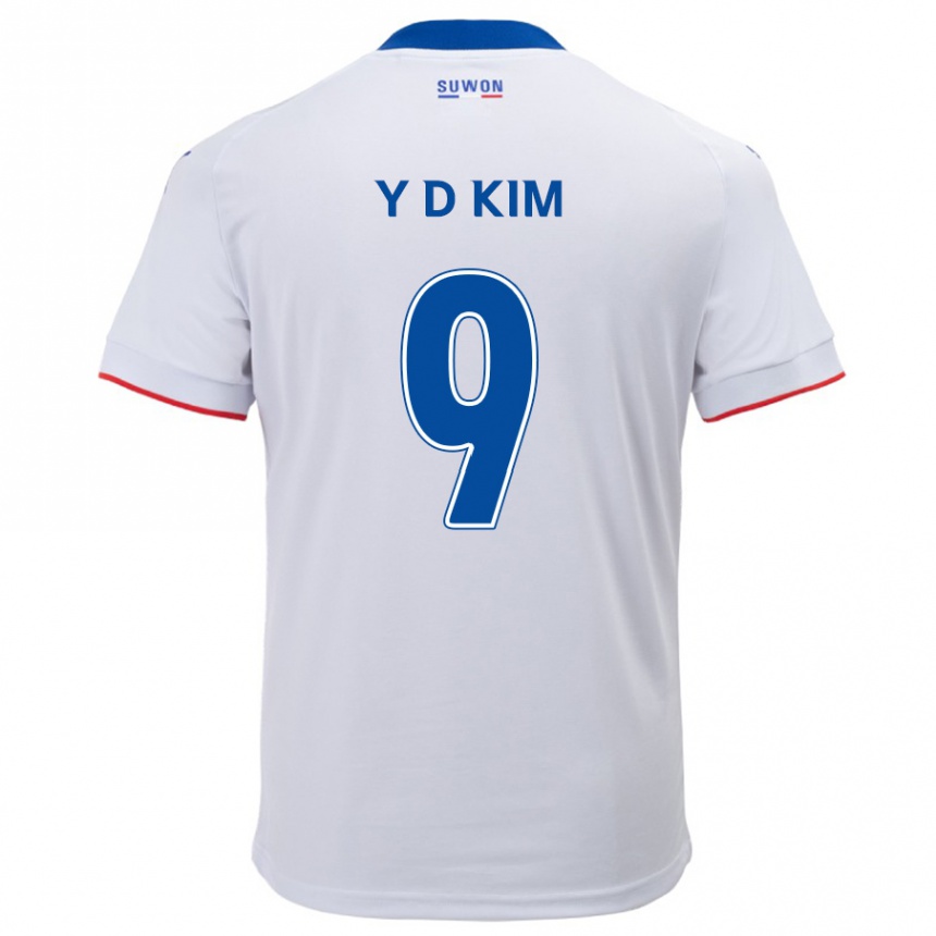 Niño Fútbol Camiseta Dong-Yeon Kim #9 Blanco Azul 2ª Equipación 2024/25 Argentina