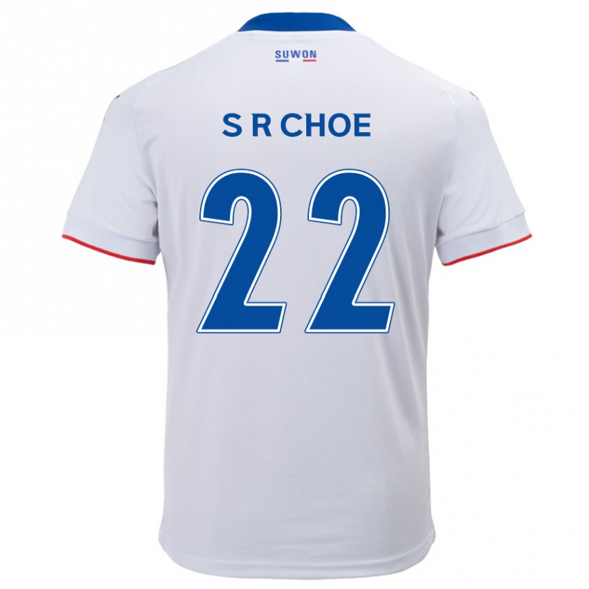 Niño Fútbol Camiseta Ryun-Seong Choe #22 Blanco Azul 2ª Equipación 2024/25 Argentina