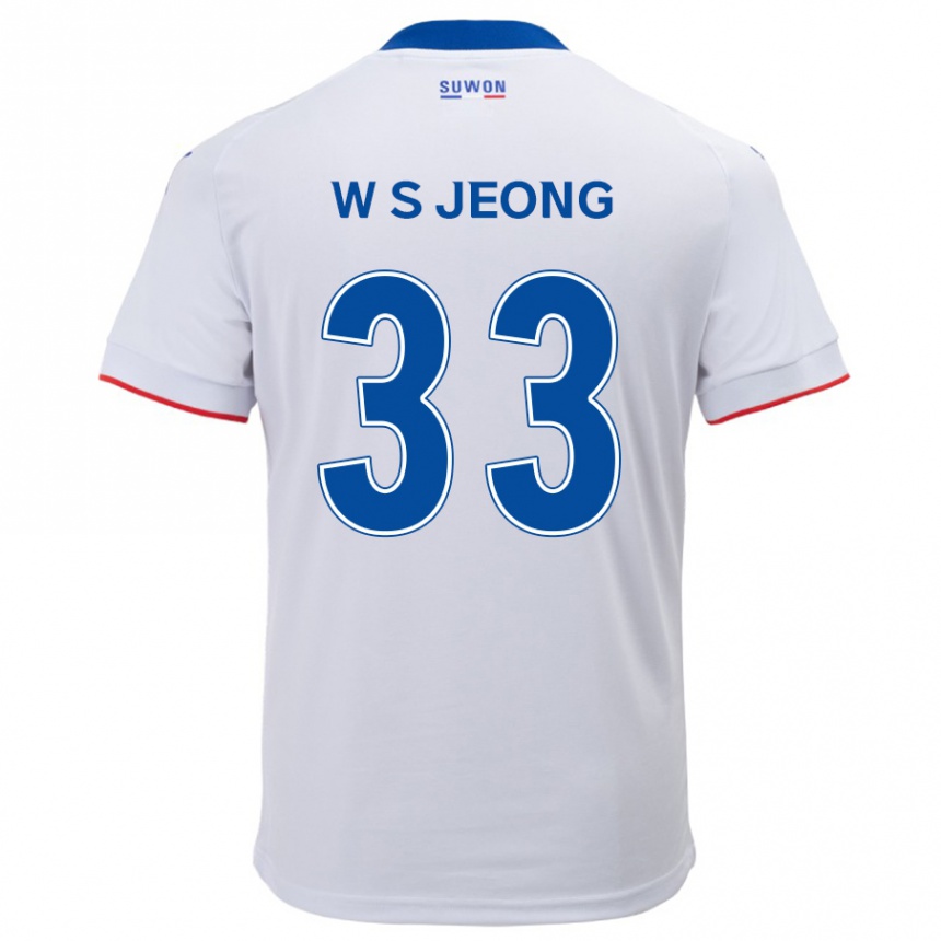 Niño Fútbol Camiseta Seo-Woo Jeong #33 Blanco Azul 2ª Equipación 2024/25 Argentina